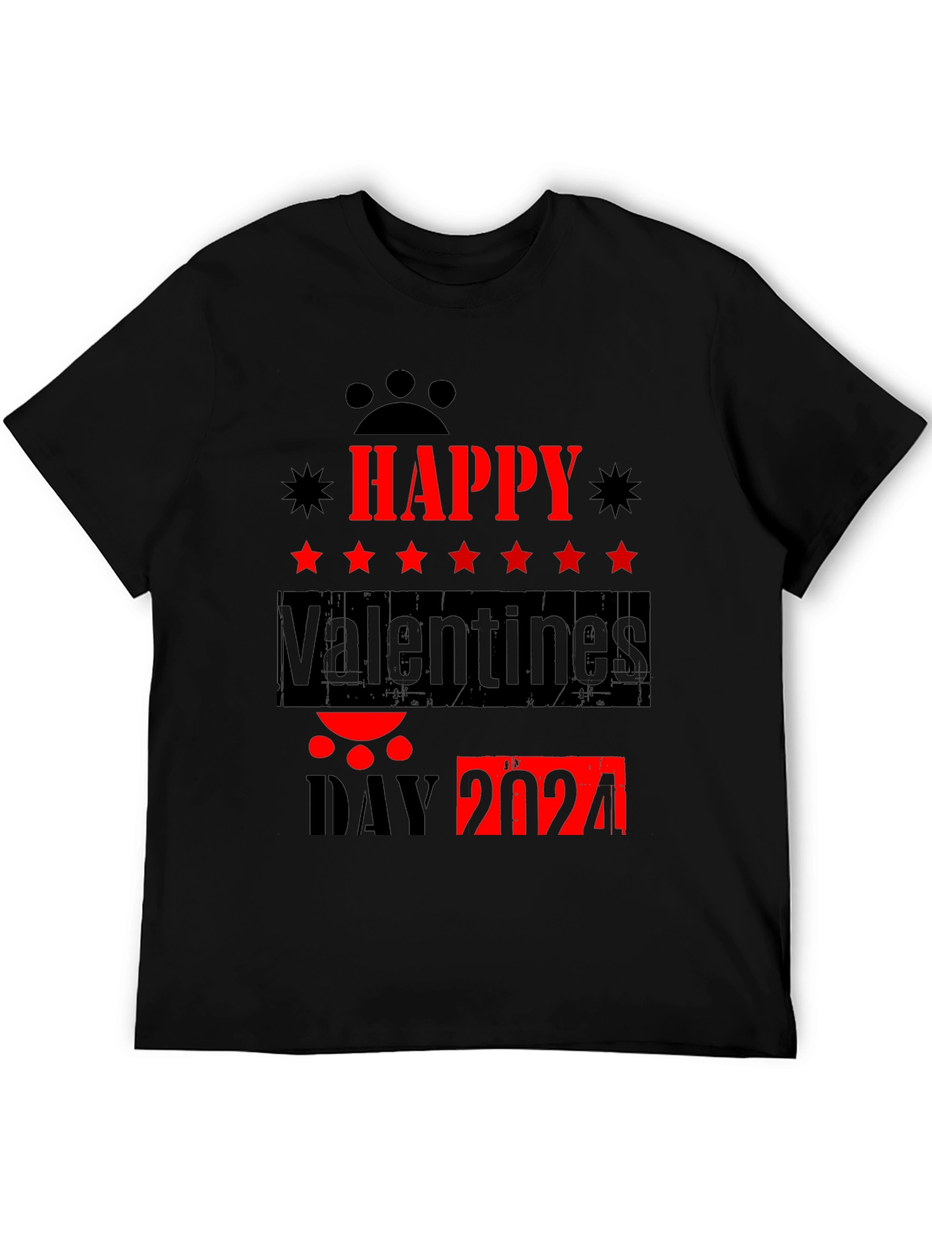 Happy Valentines Day 2024 Black T-Shirt