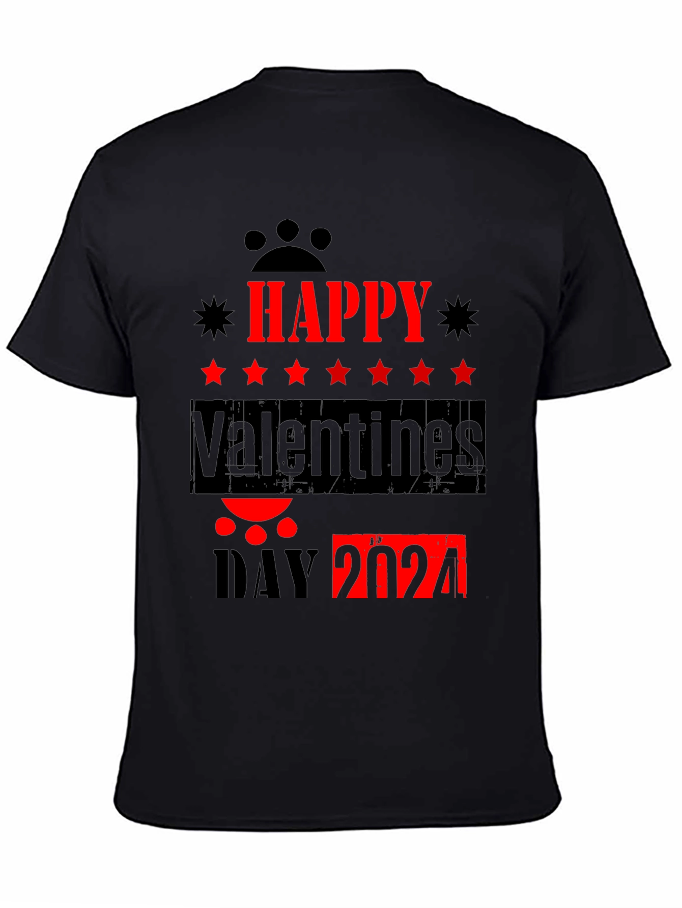 Happy Valentines Day 2024 Black T-Shirt