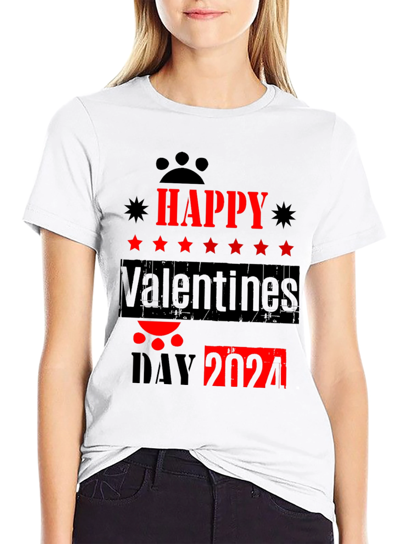 Happy Valentines Day 2024 Black T-Shirt
