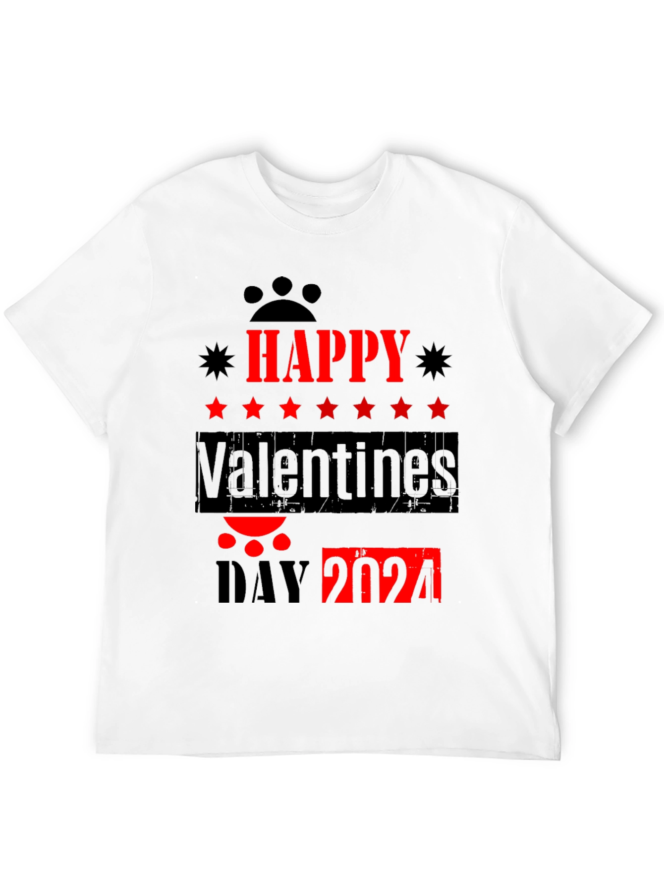Happy Valentines Day 2024 Black T-Shirt