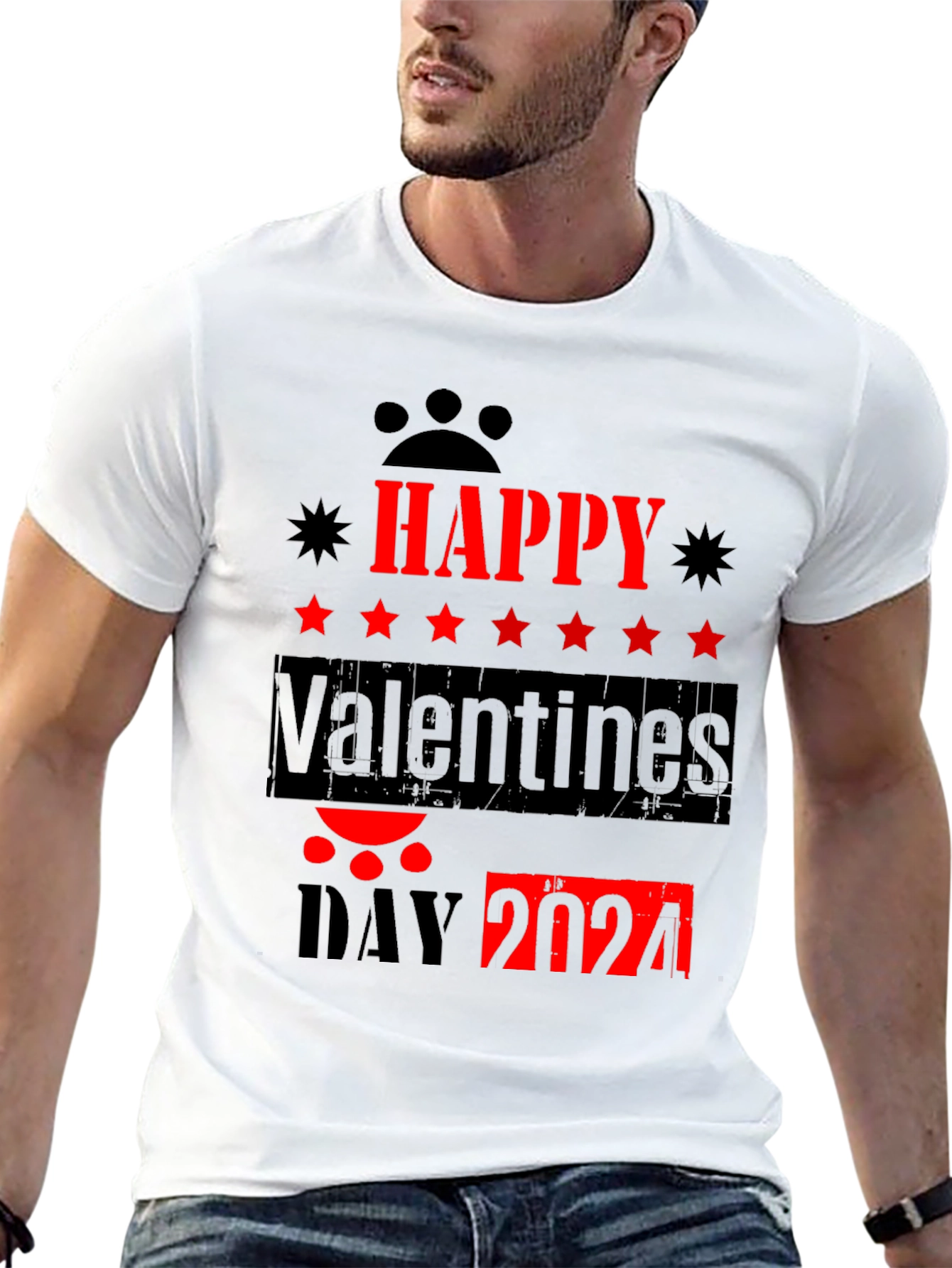 Happy Valentines Day 2024 Black T-Shirt