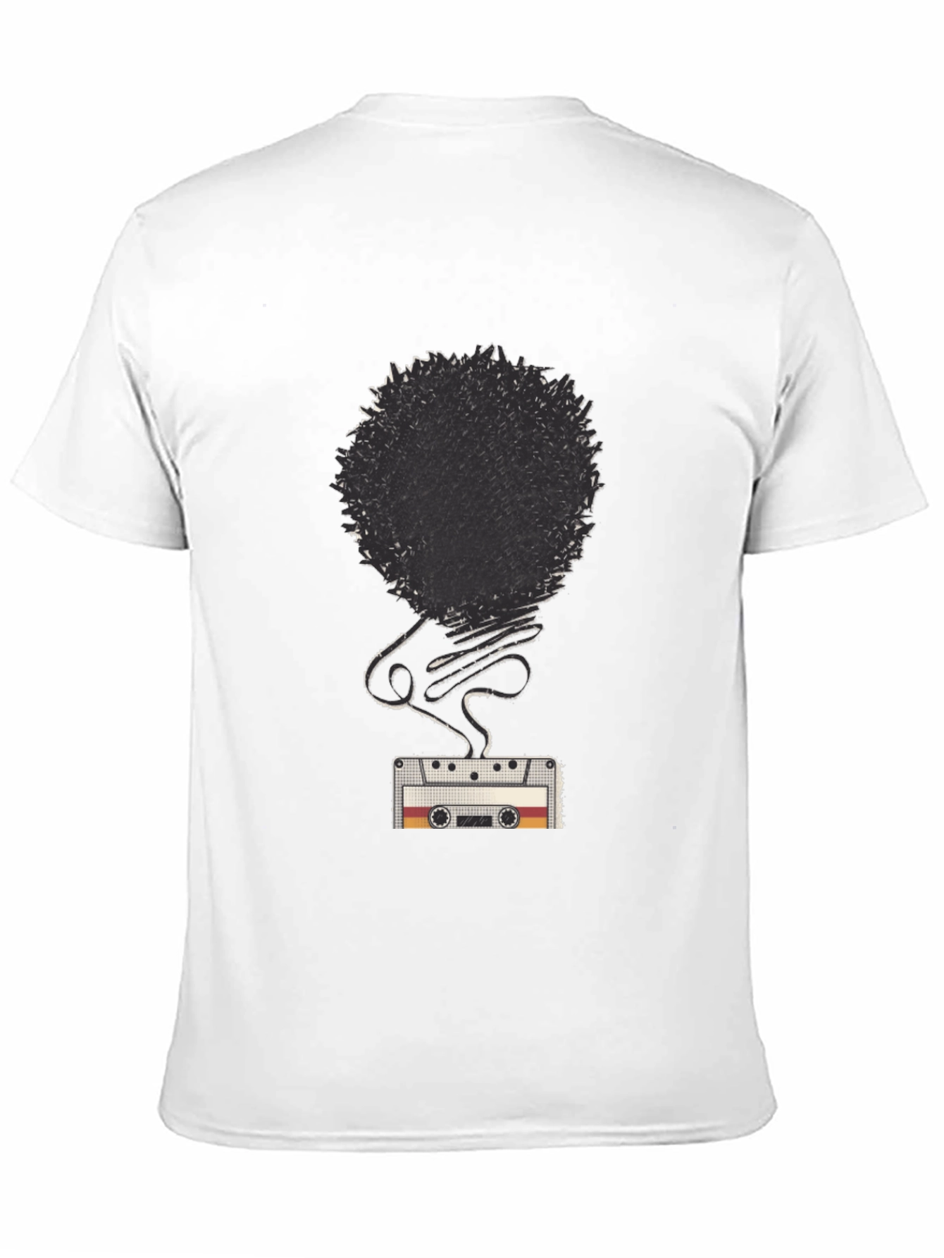 Retro Cassette Tape Afro Graphic T-Shirt