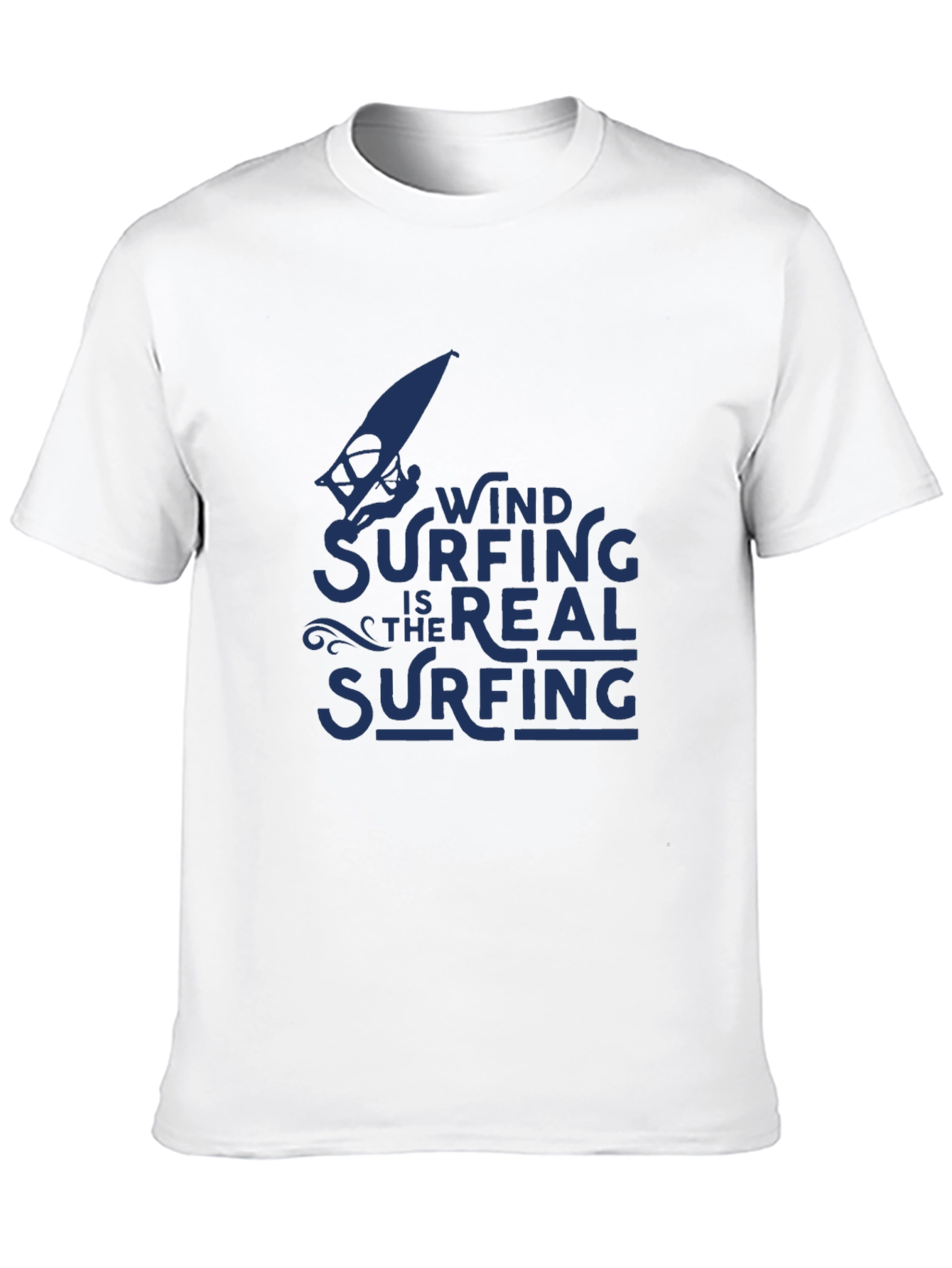 Windsurfing is the Real Surfing Black T-Shirt