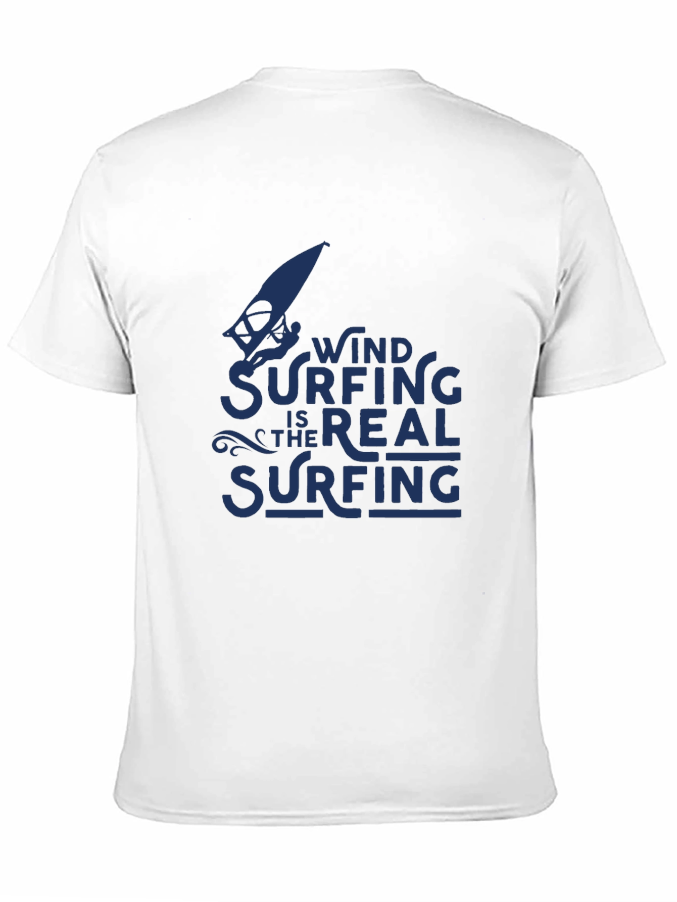 Windsurfing is the Real Surfing Black T-Shirt