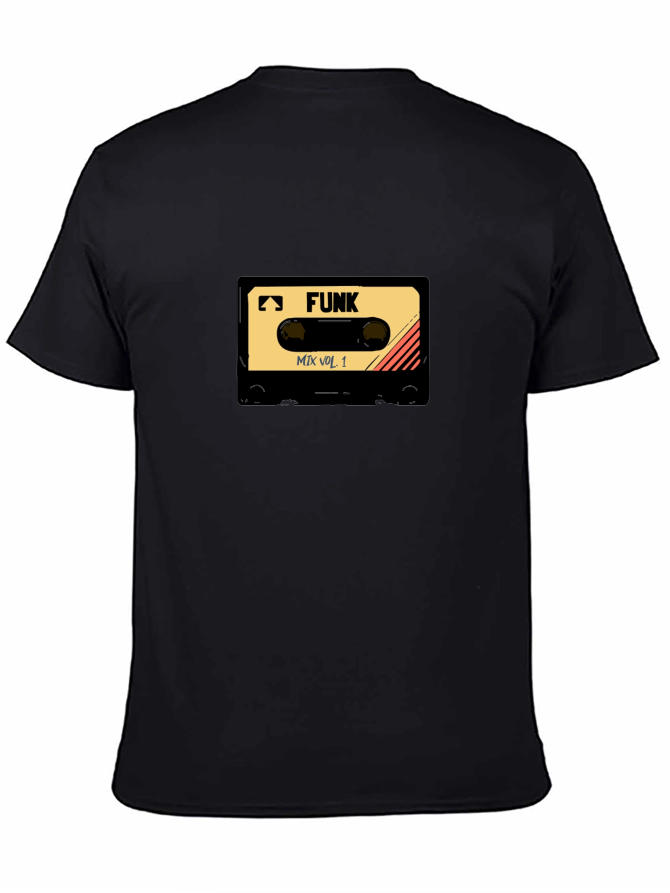 Retro Funk Mix Tape Graphic T-Shirt - Black