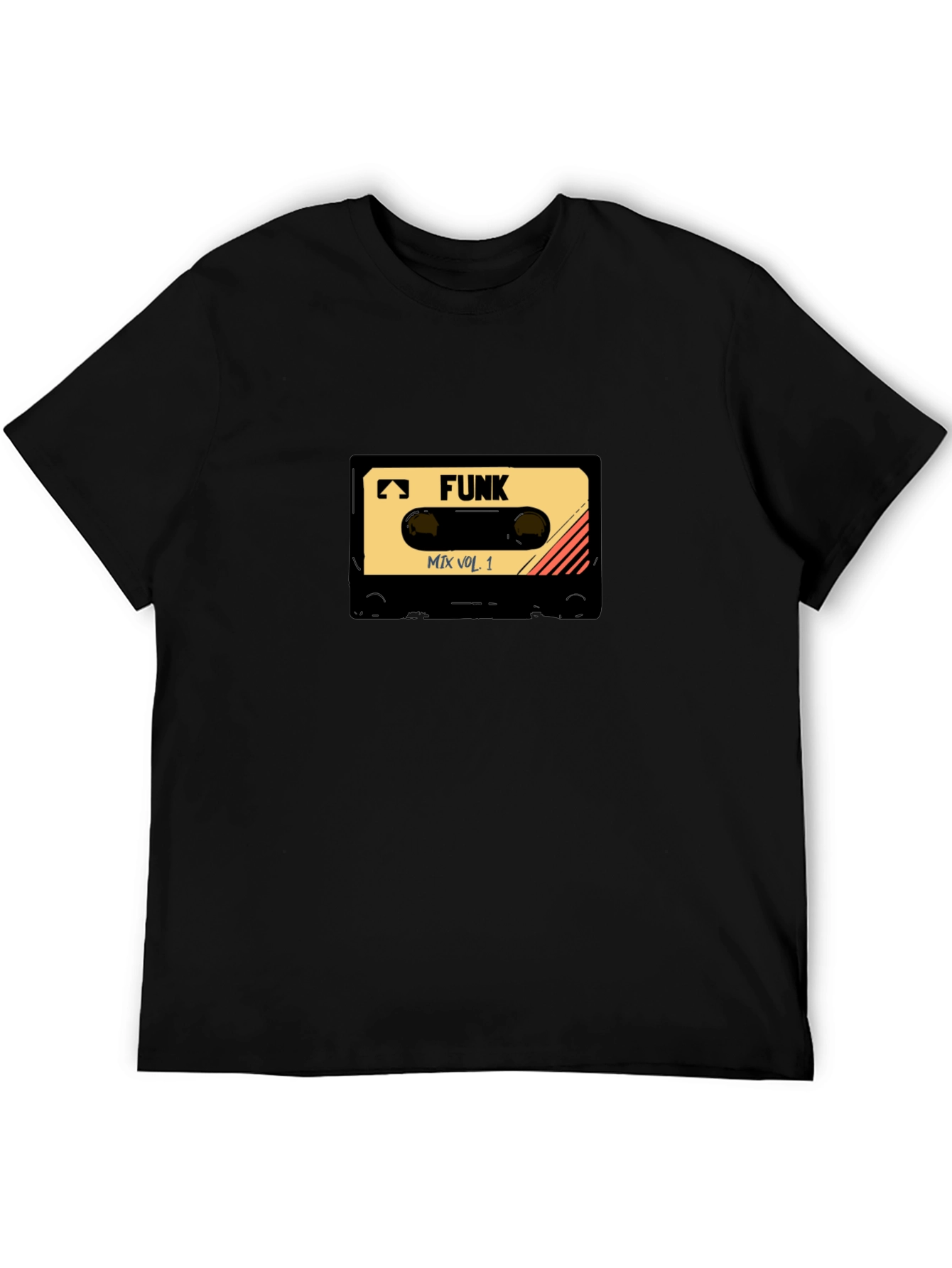 Retro Funk Mix Tape Graphic T-Shirt - Black
