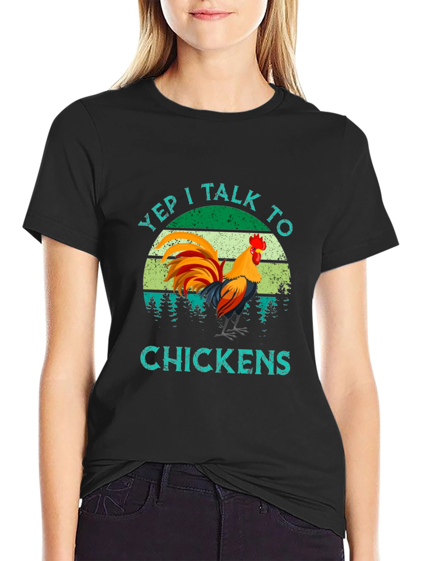 Yep I Talk to Chickens Graphic T-Shirt
