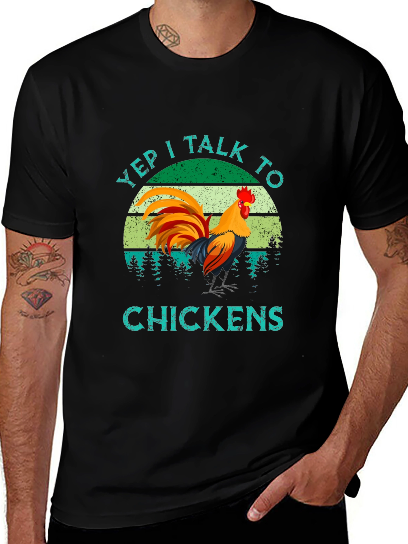 Yep I Talk to Chickens Graphic T-Shirt