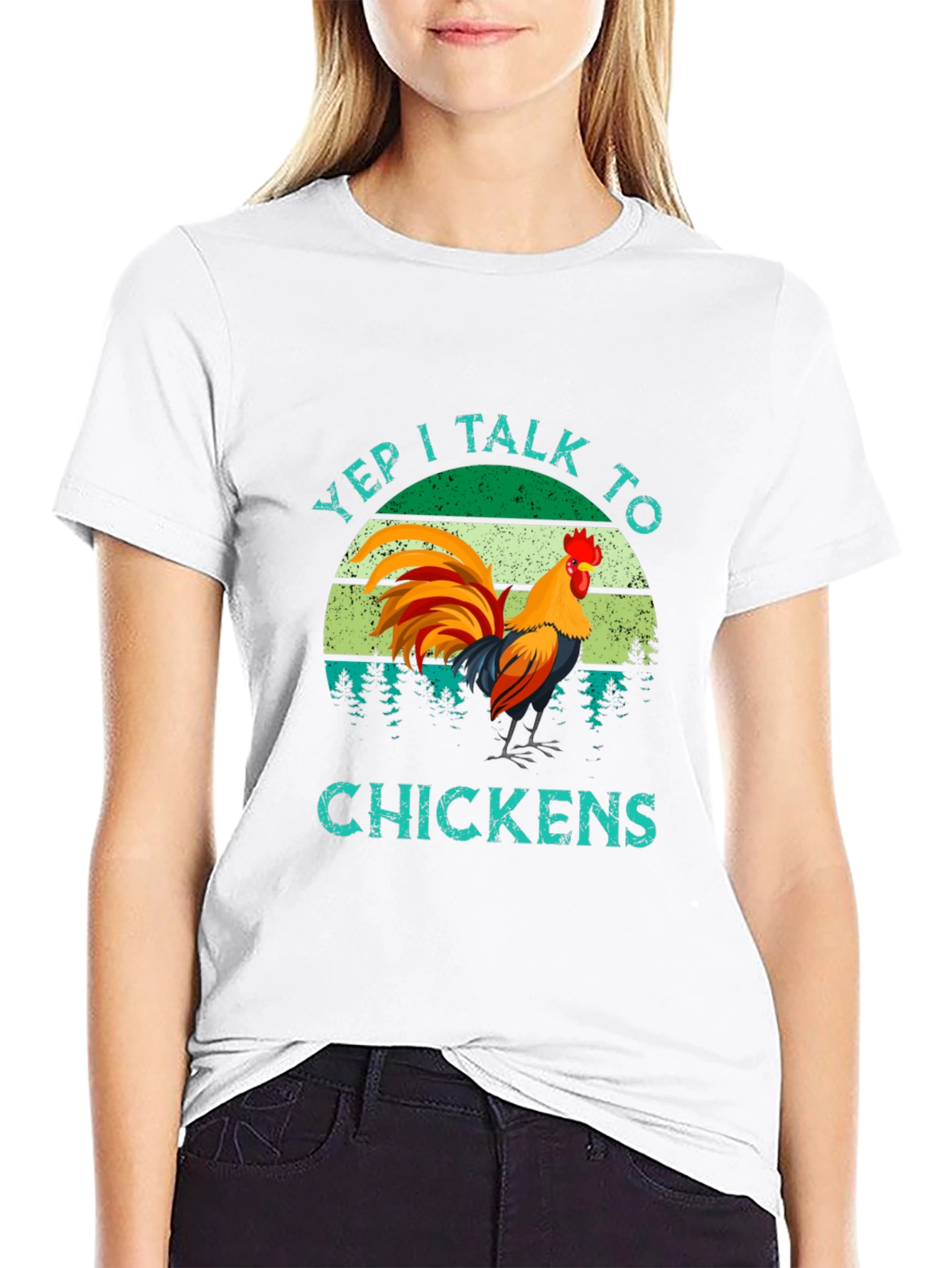 Yep I Talk to Chickens Graphic T-Shirt