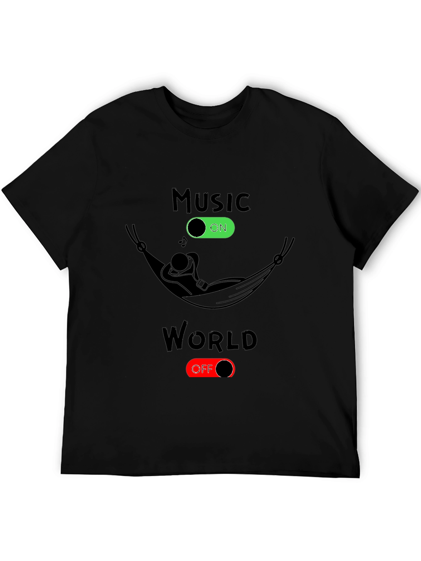Music On World Off Graphic Tee