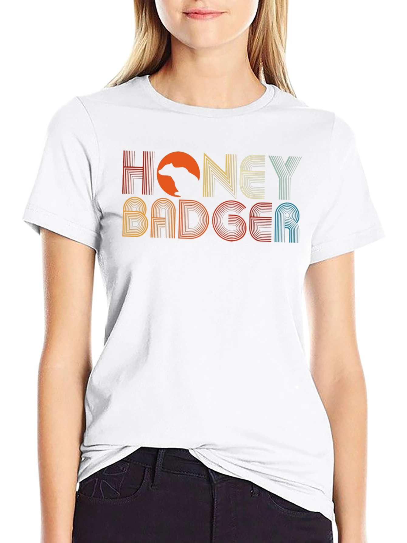 Retro Honey Badger Graphic T-Shirt