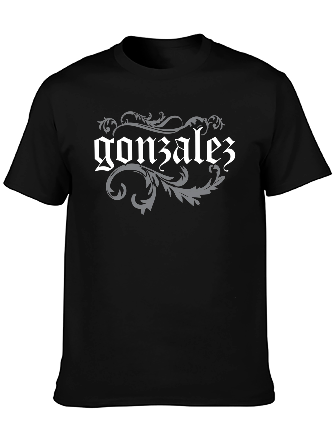 Gonzalez Surname Gothic Script T-Shirt