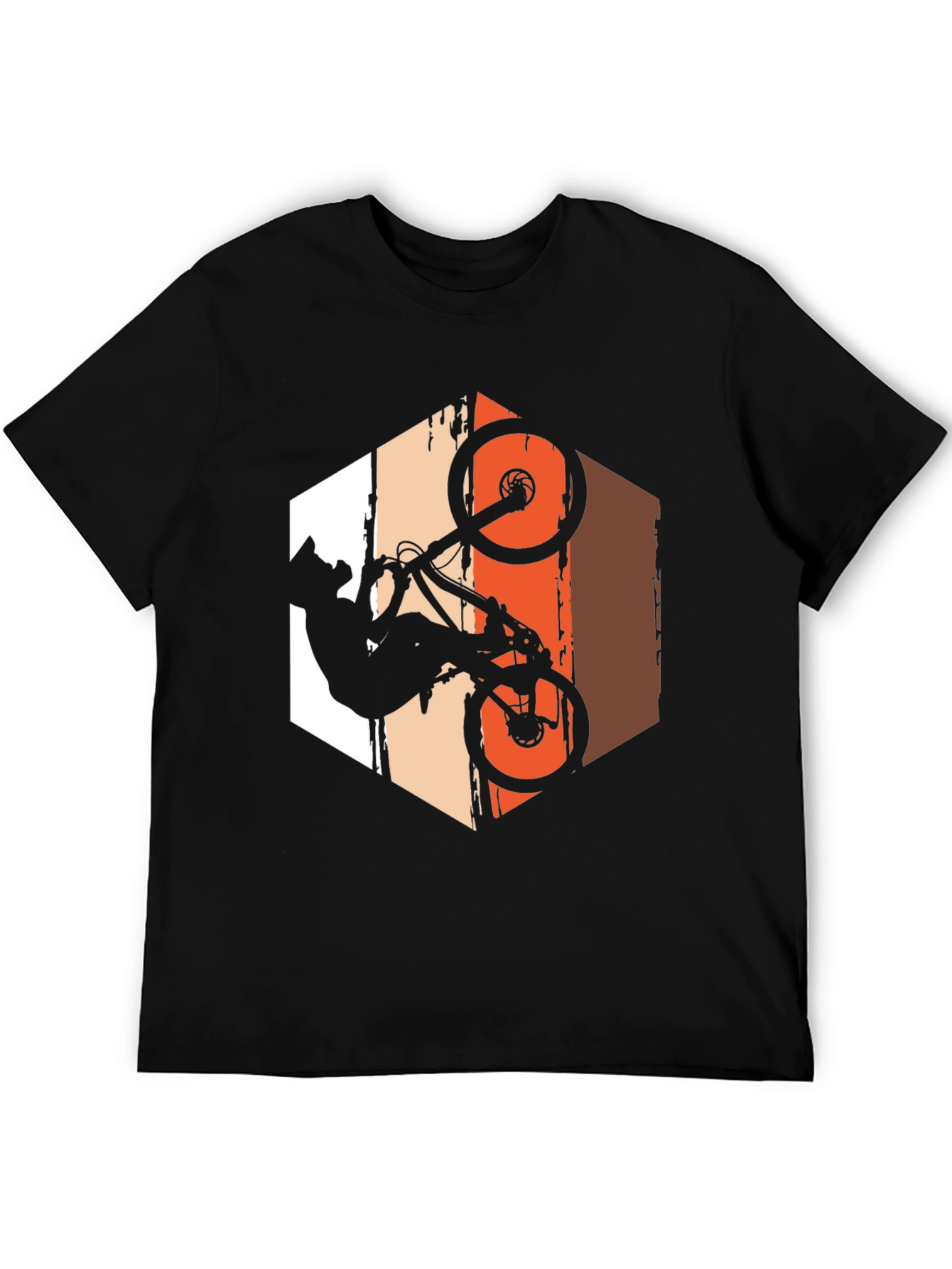 Mountain Bike Stunt T-Shirt - Rider Silhouette Graphic Tee