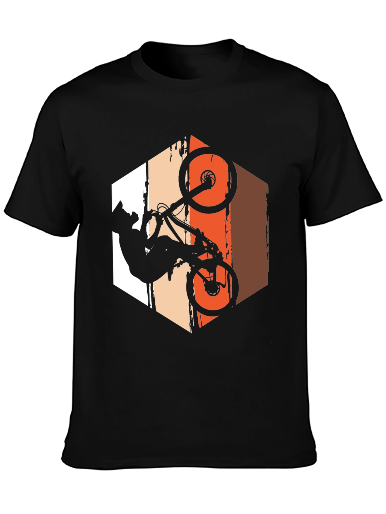 Mountain Bike Stunt T-Shirt - Rider Silhouette Graphic Tee