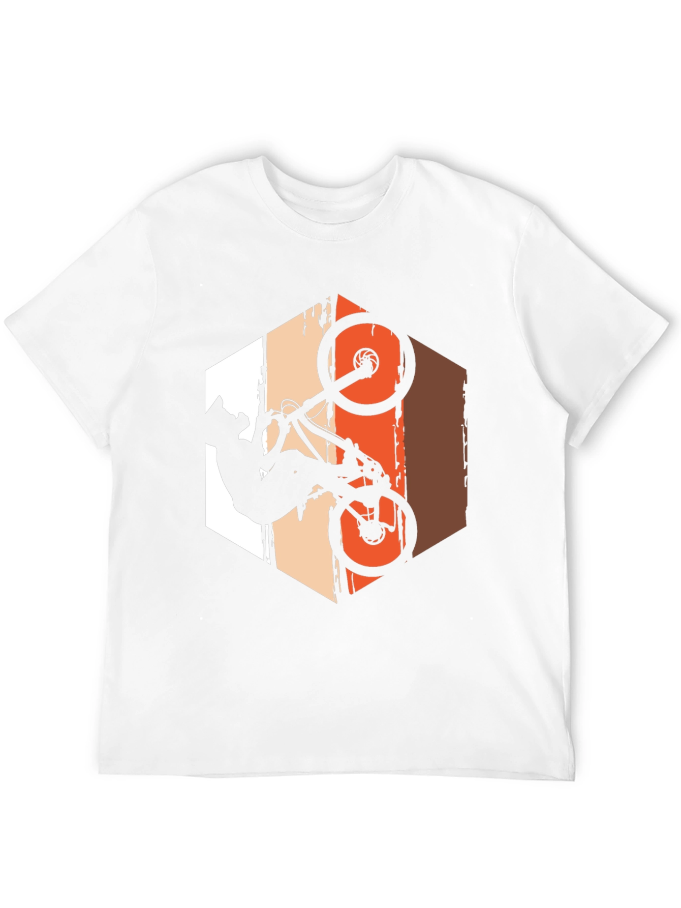Mountain Bike Stunt T-Shirt - Rider Silhouette Graphic Tee