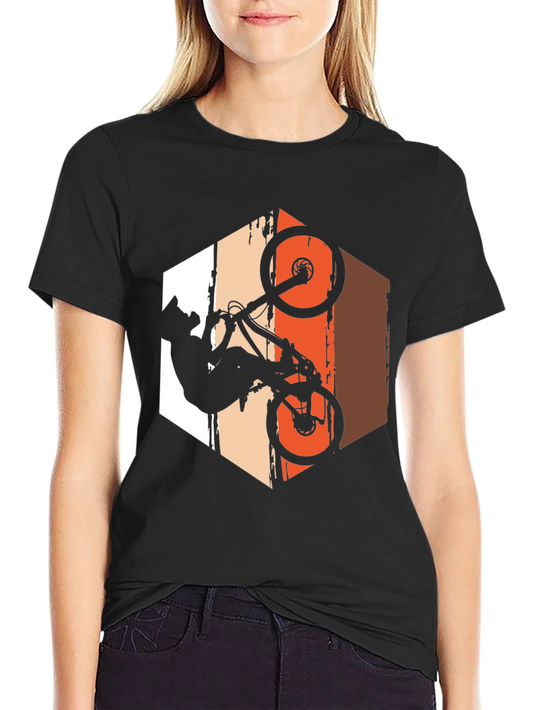 Mountain Bike Stunt T-Shirt - Rider Silhouette Graphic Tee