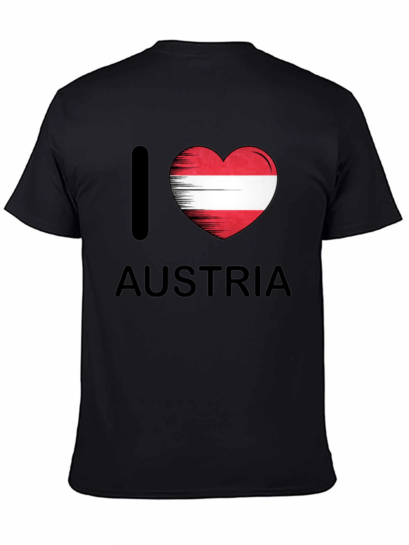 I Heart Austria T-Shirt - Austrian Flag Graphic Tee