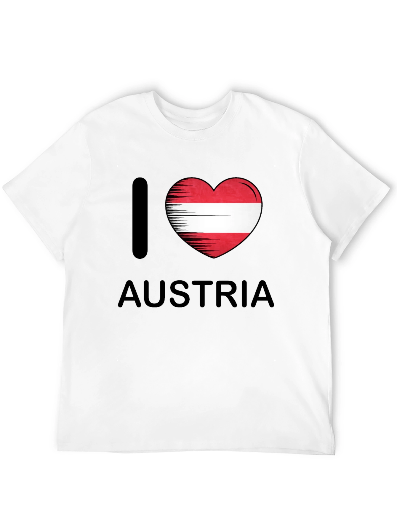 I Heart Austria T-Shirt - Austrian Flag Graphic Tee