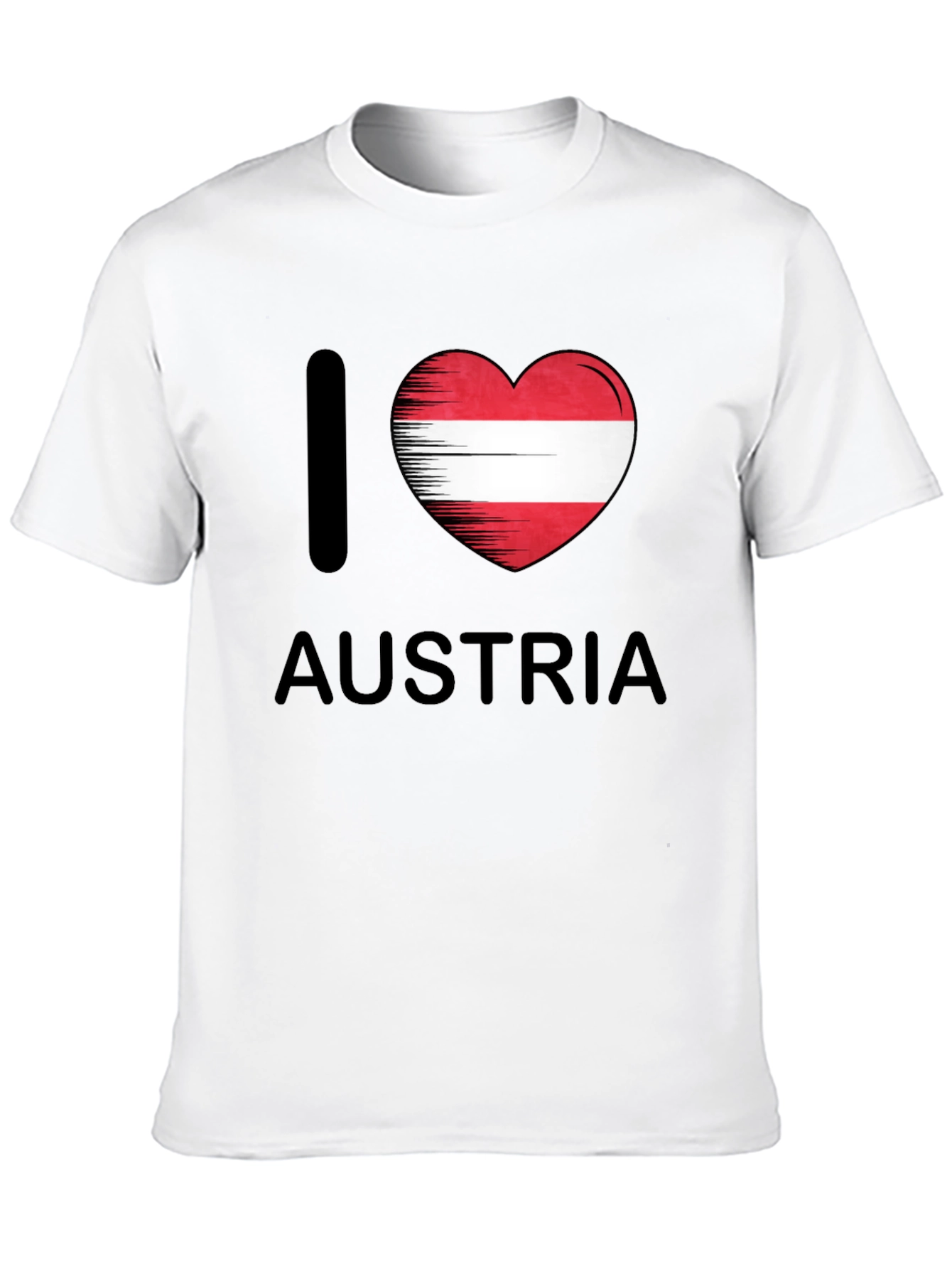 I Heart Austria T-Shirt - Austrian Flag Graphic Tee