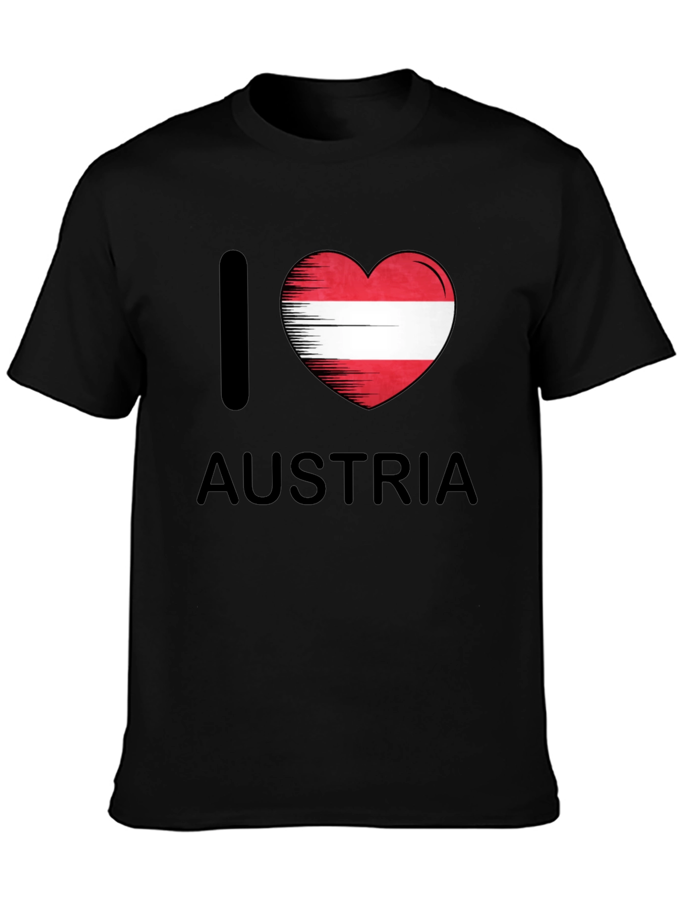 I Heart Austria T-Shirt - Austrian Flag Graphic Tee