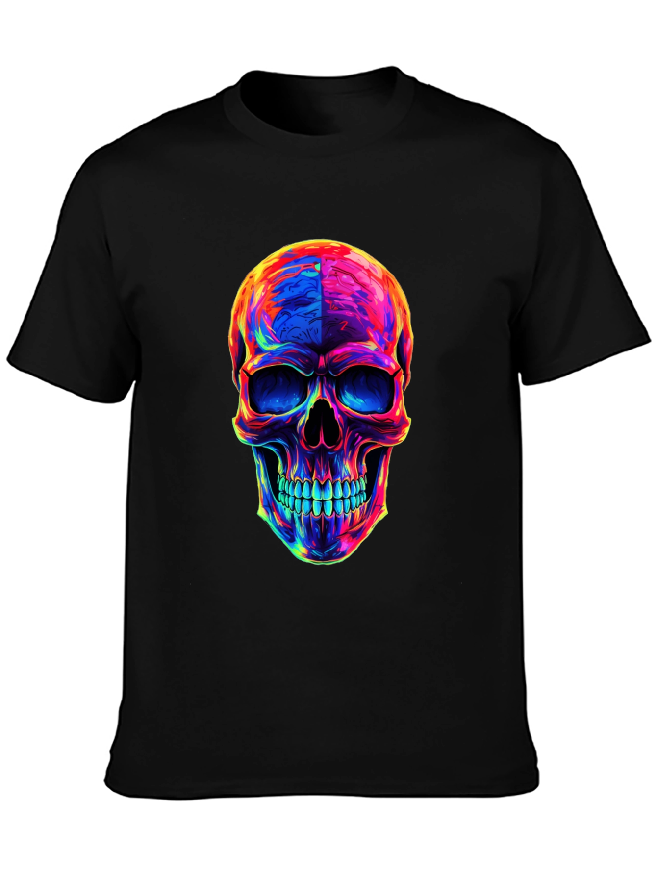 Psychedelic Skull Graphic T-Shirt