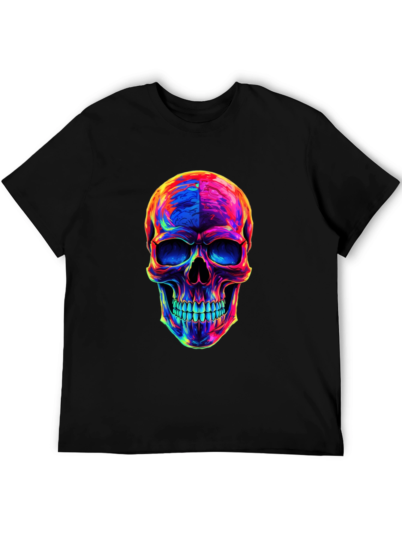 Psychedelic Skull Graphic T-Shirt