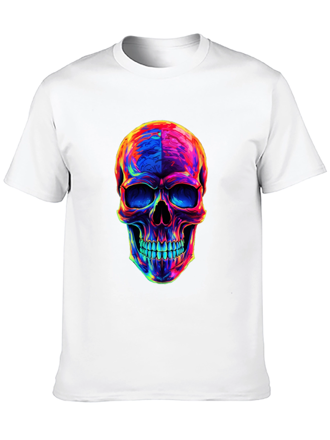 Psychedelic Skull Graphic T-Shirt