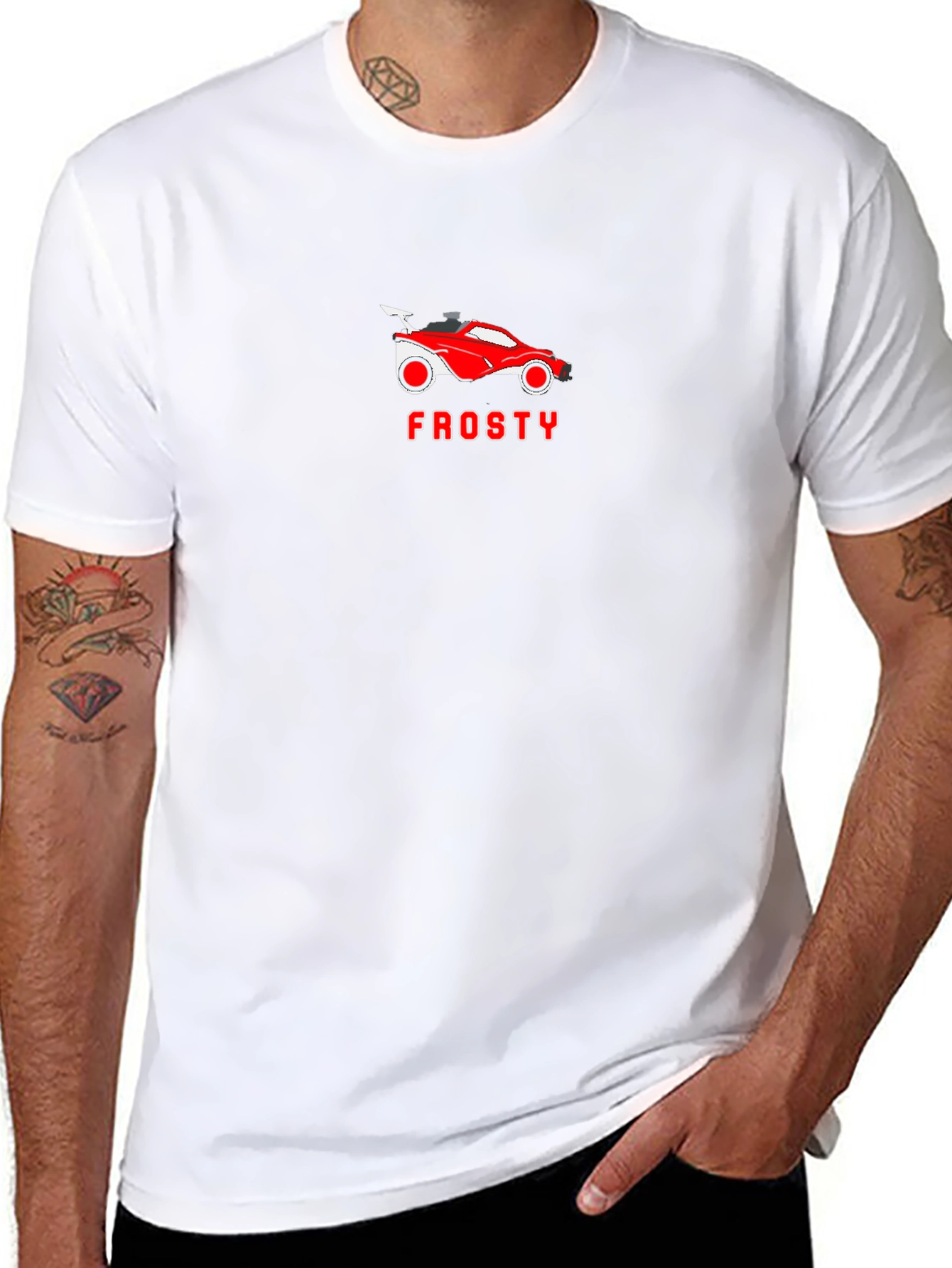 Frosty Rocket League Car Black T-Shirt