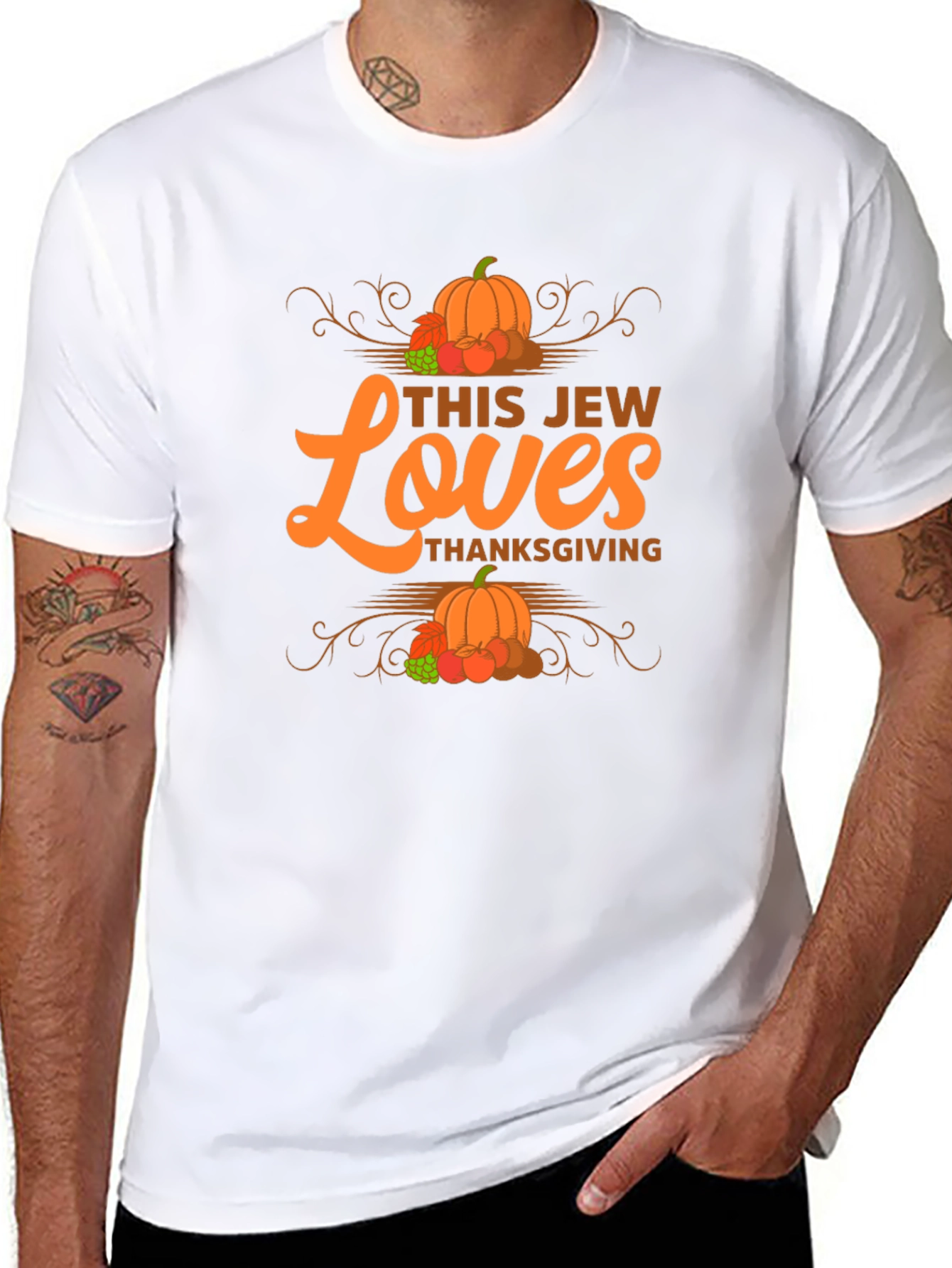 This Jew Loves Thanksgiving T-Shirt - Festive Fall Design