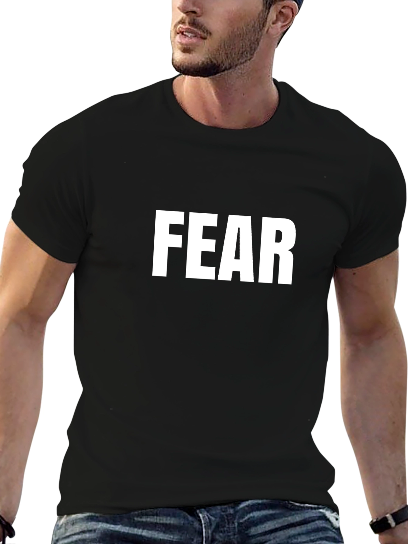 FEAR Graphic Tee - Black Cotton T-Shirt