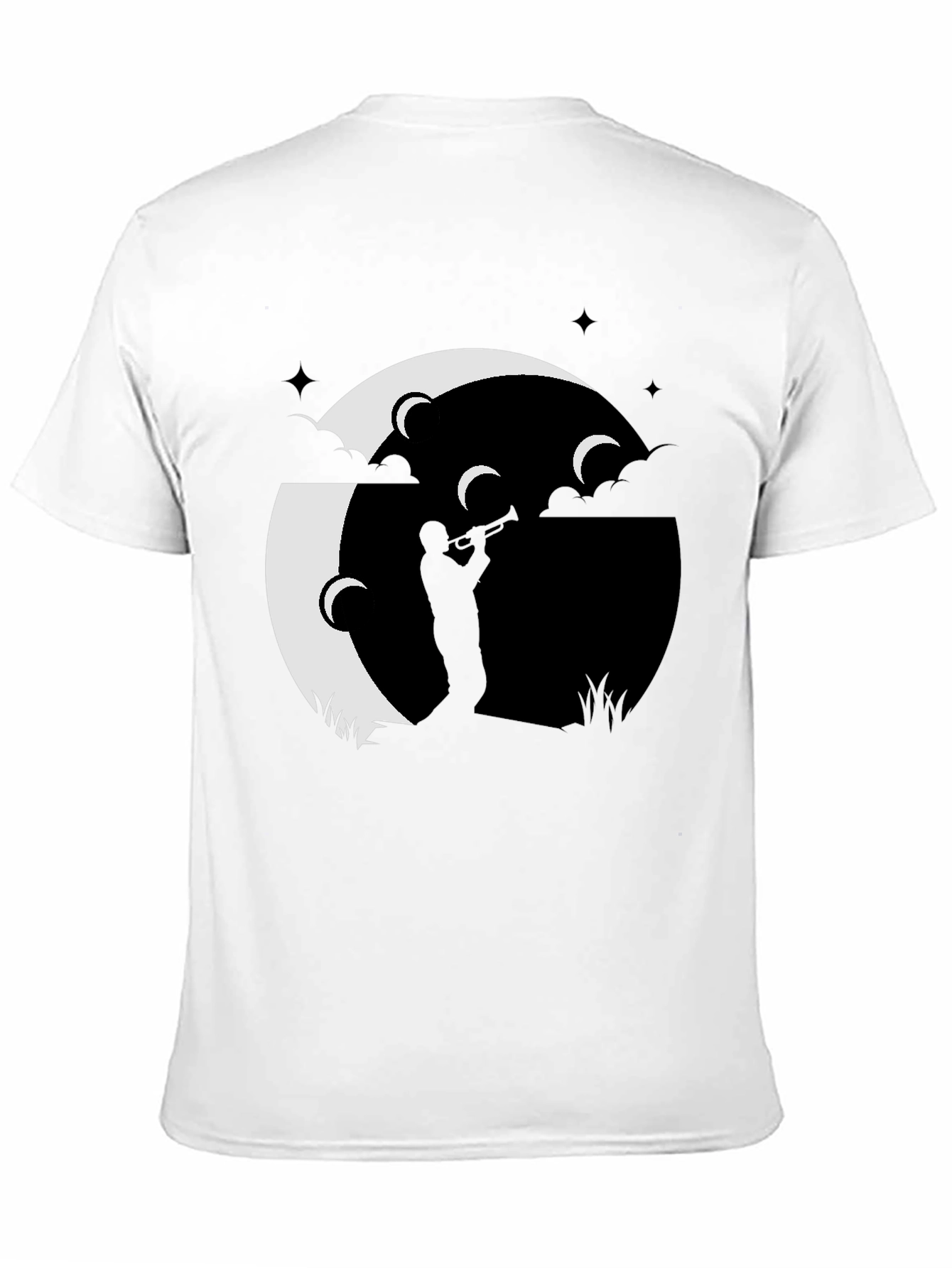 Moonlight Jazz Trumpet Player Graphic Tee