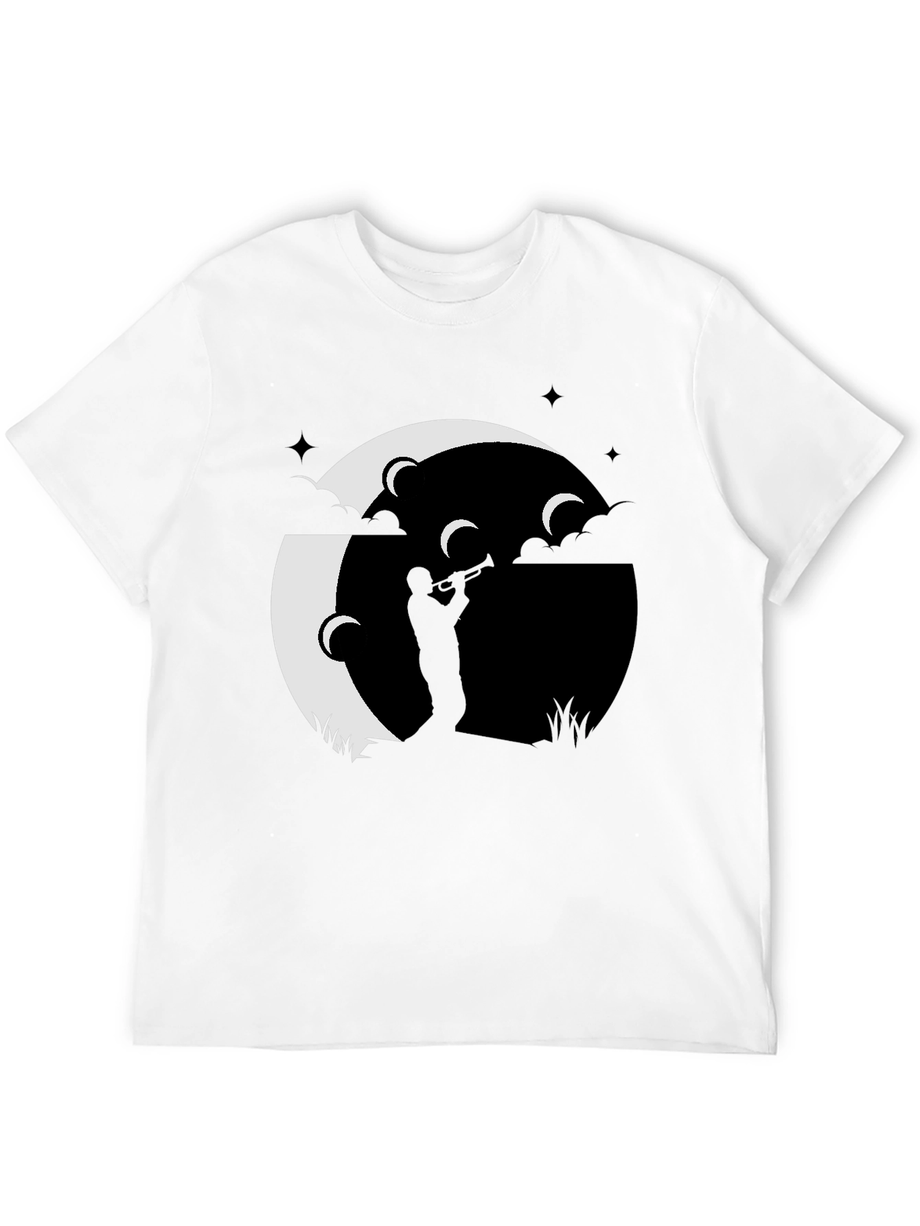Moonlight Jazz Trumpet Player Graphic Tee