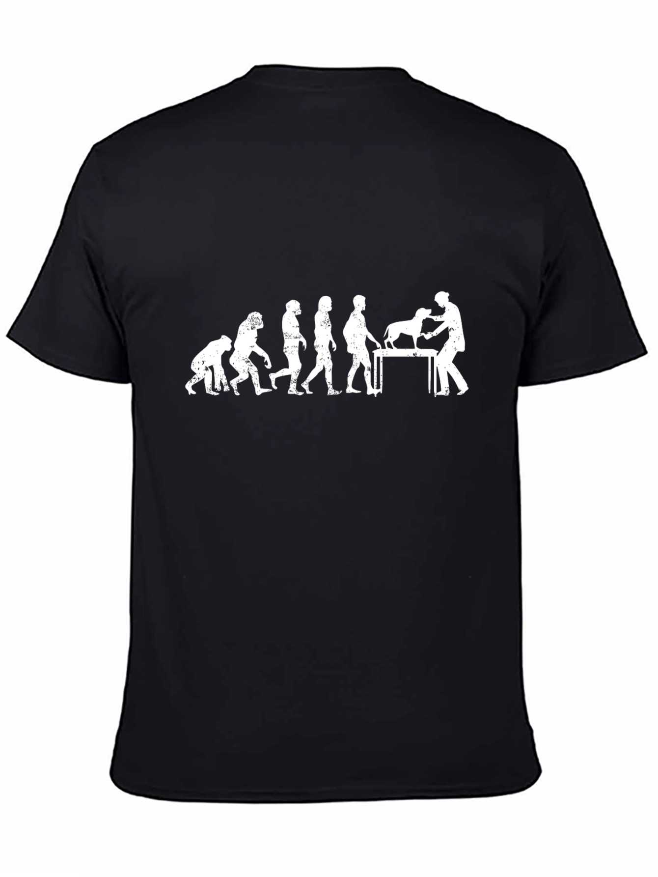 Evolution of Dog Grooming Black T-Shirt