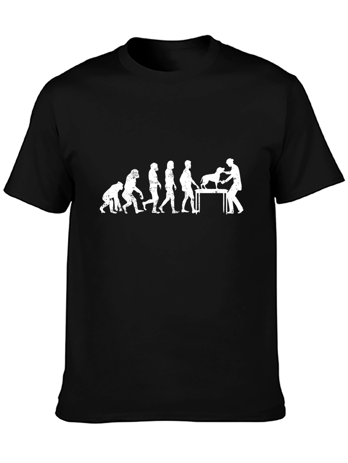 Evolution of Dog Grooming Black T-Shirt