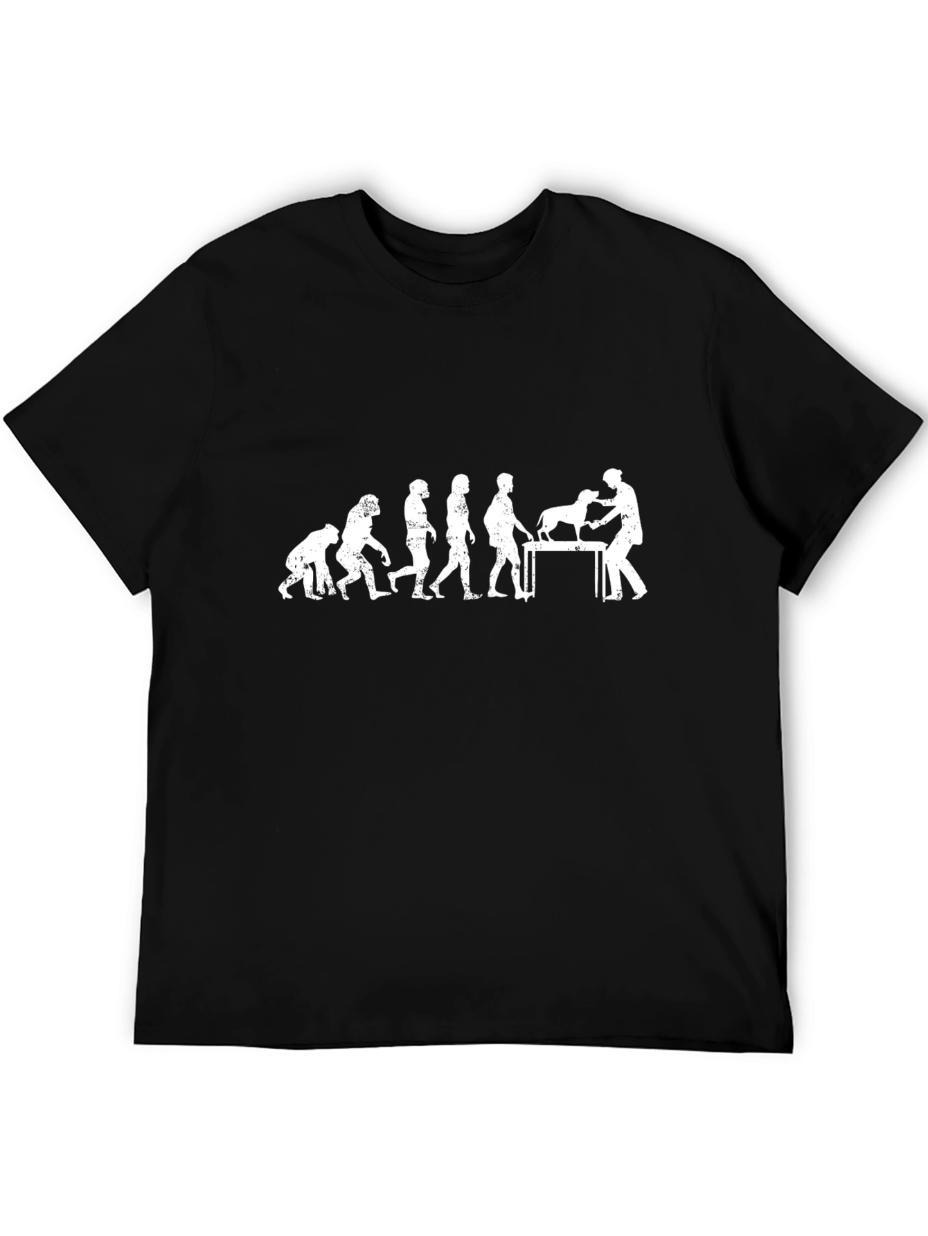 Evolution of Dog Grooming Black T-Shirt