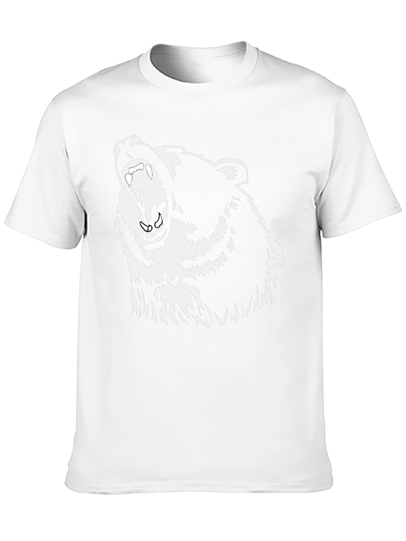 Grizzly Bear Graphic Print Black T-Shirt