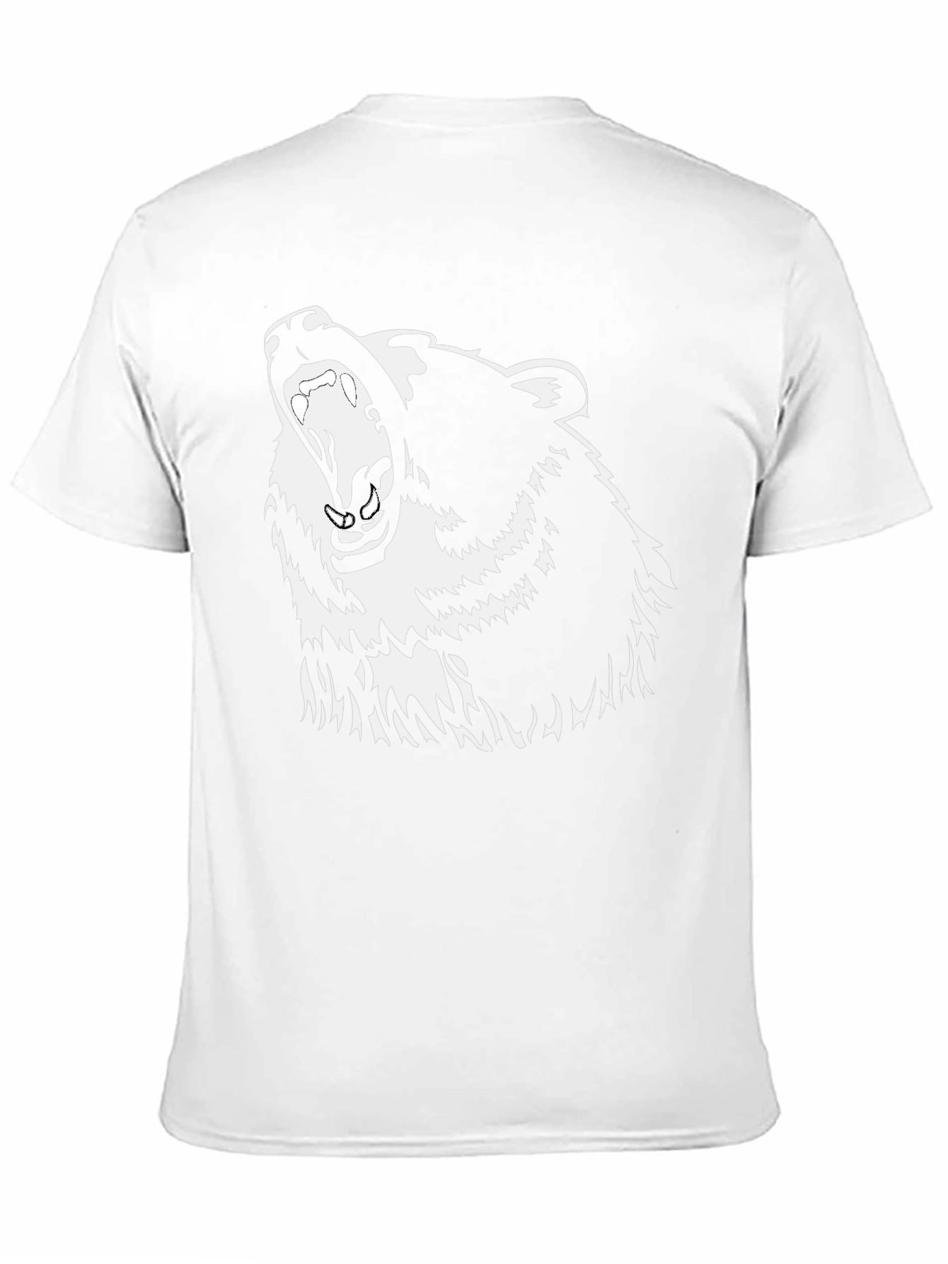 Grizzly Bear Graphic Print Black T-Shirt