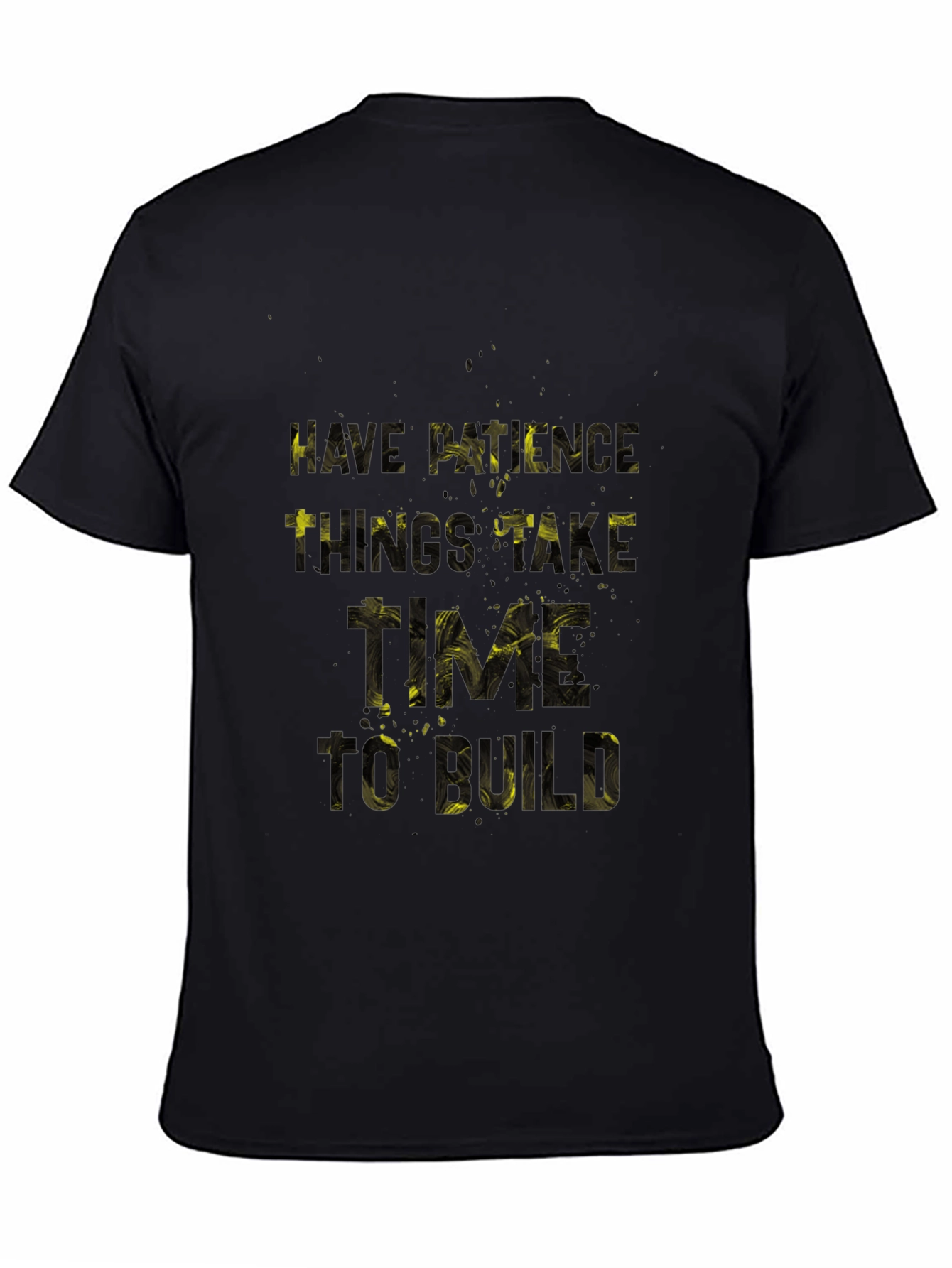 Patience Graphic Print Black T-Shirt