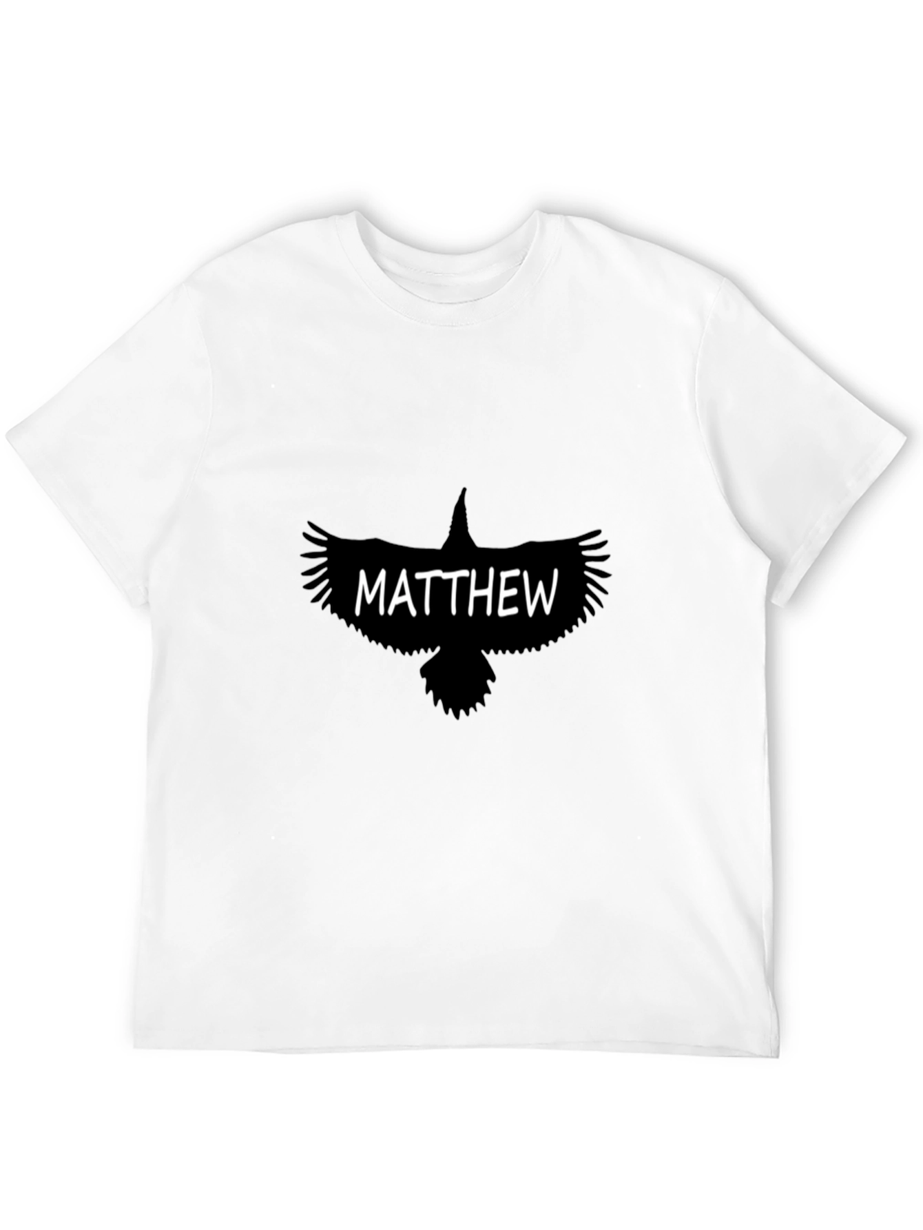 Mens Black Raven Graphic T-Shirt - Matthew Print