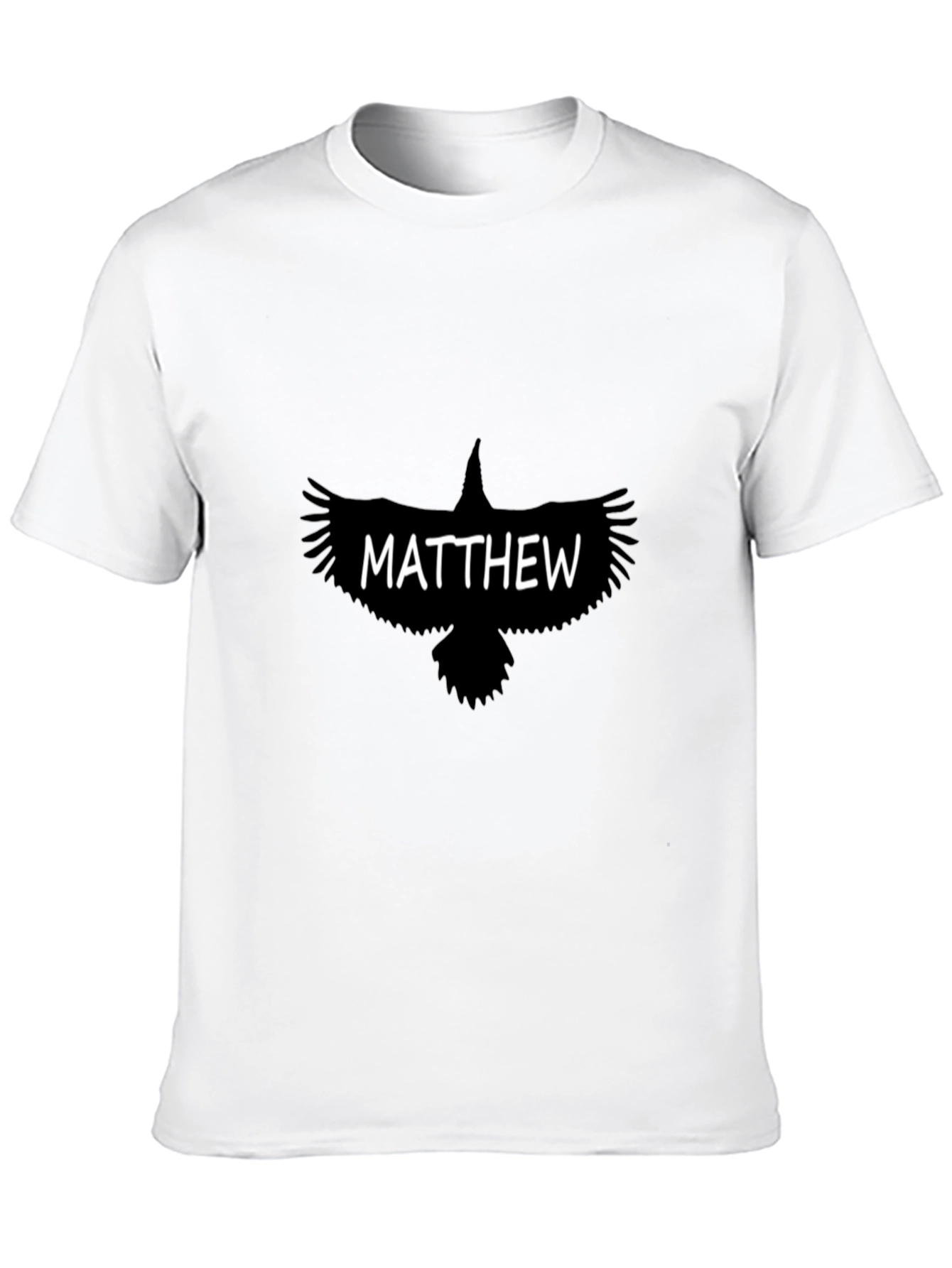 Mens Black Raven Graphic T-Shirt - Matthew Print