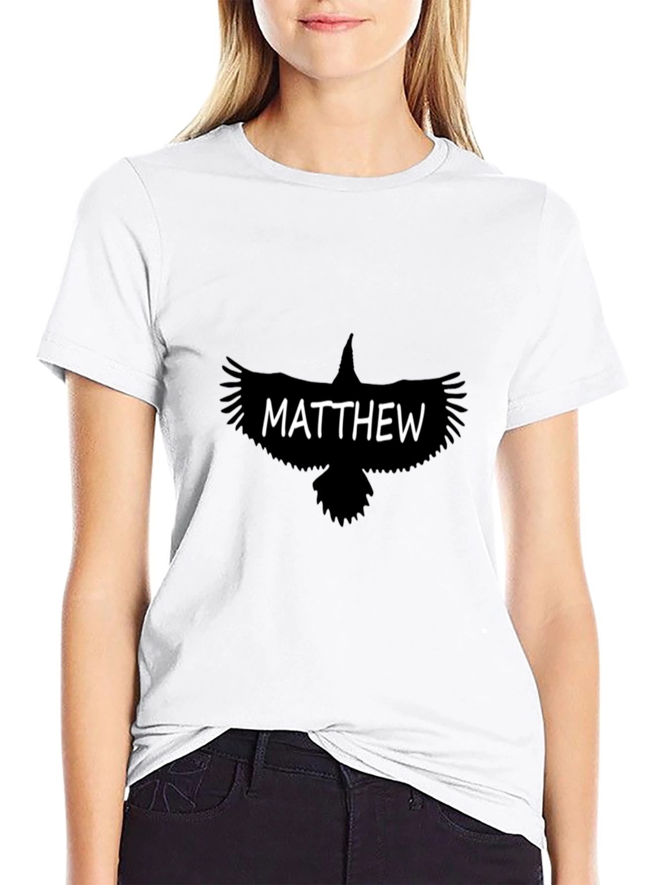 Mens Black Raven Graphic T-Shirt - Matthew Print