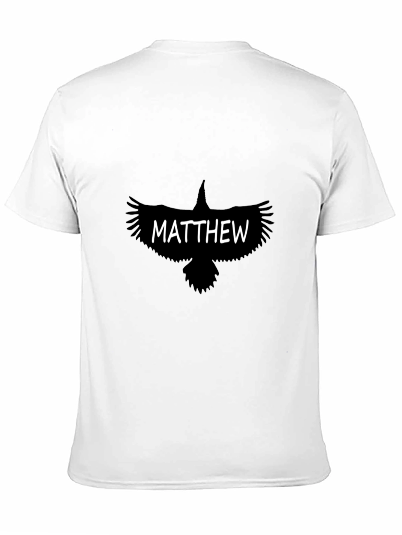 Mens Black Raven Graphic T-Shirt - Matthew Print
