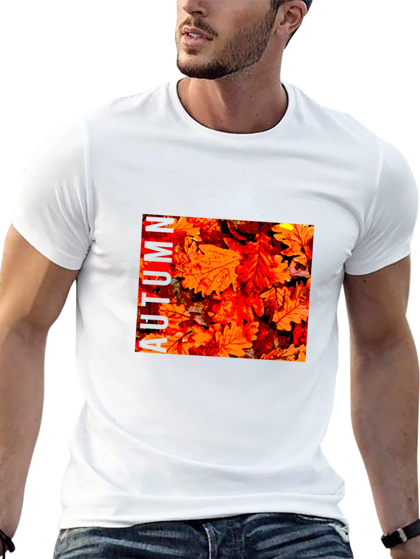 Autumn Leaves Graphic Print T-Shirt