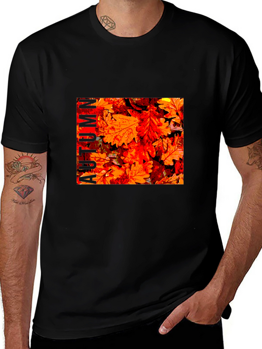 Autumn Leaves Graphic Print T-Shirt