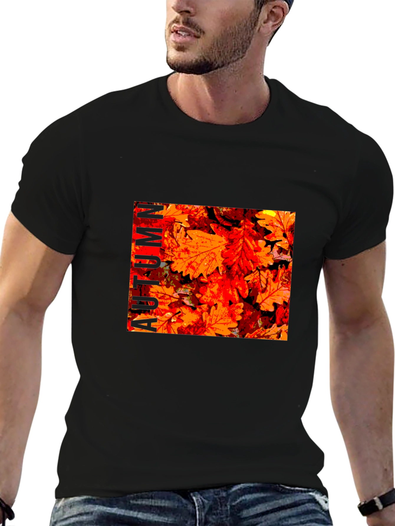 Autumn Leaves Graphic Print T-Shirt