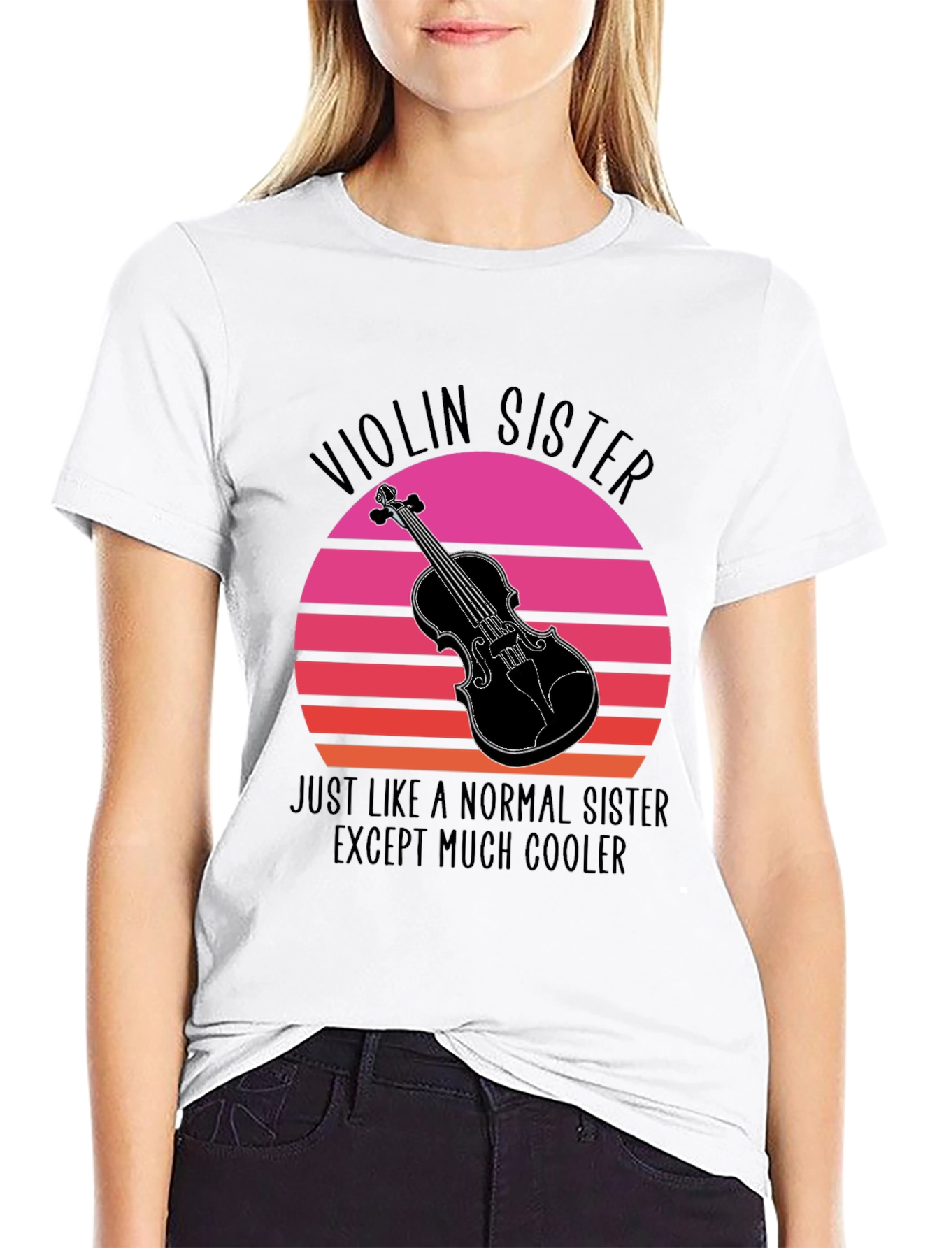 Violin Sister T-Shirt: Cool Music Lover Tee
