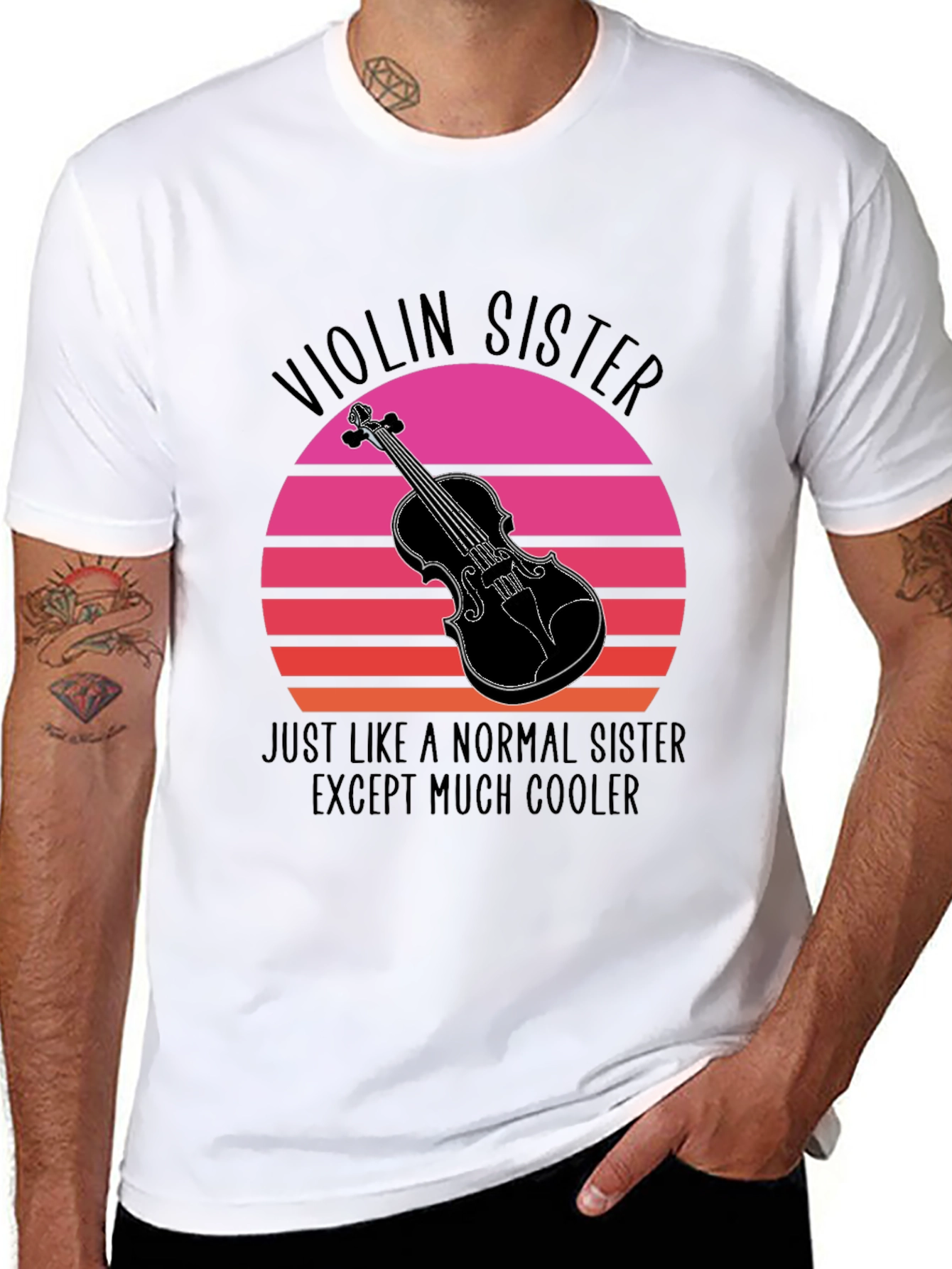 Violin Sister T-Shirt: Cool Music Lover Tee