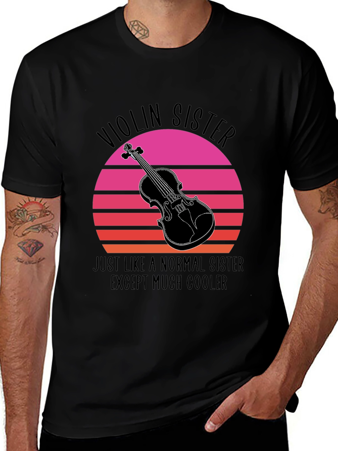 Violin Sister T-Shirt: Cool Music Lover Tee