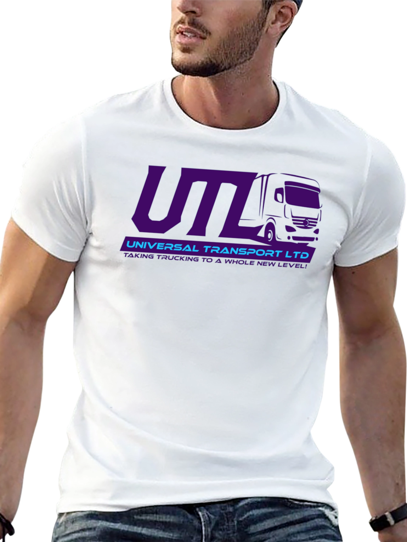 UTL Universal Transport Ltd. Black Graphic T-Shirt