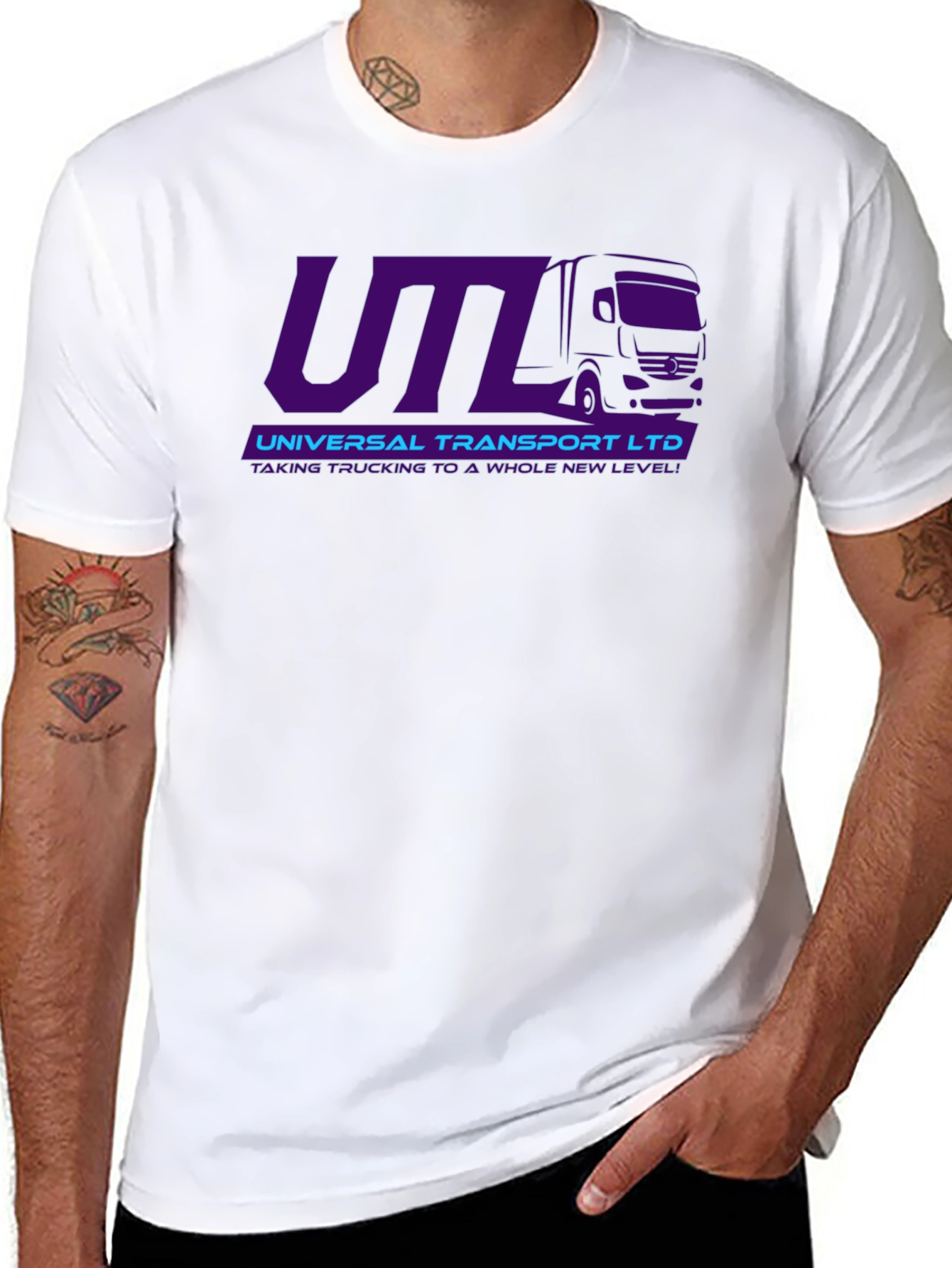 UTL Universal Transport Ltd. Black Graphic T-Shirt